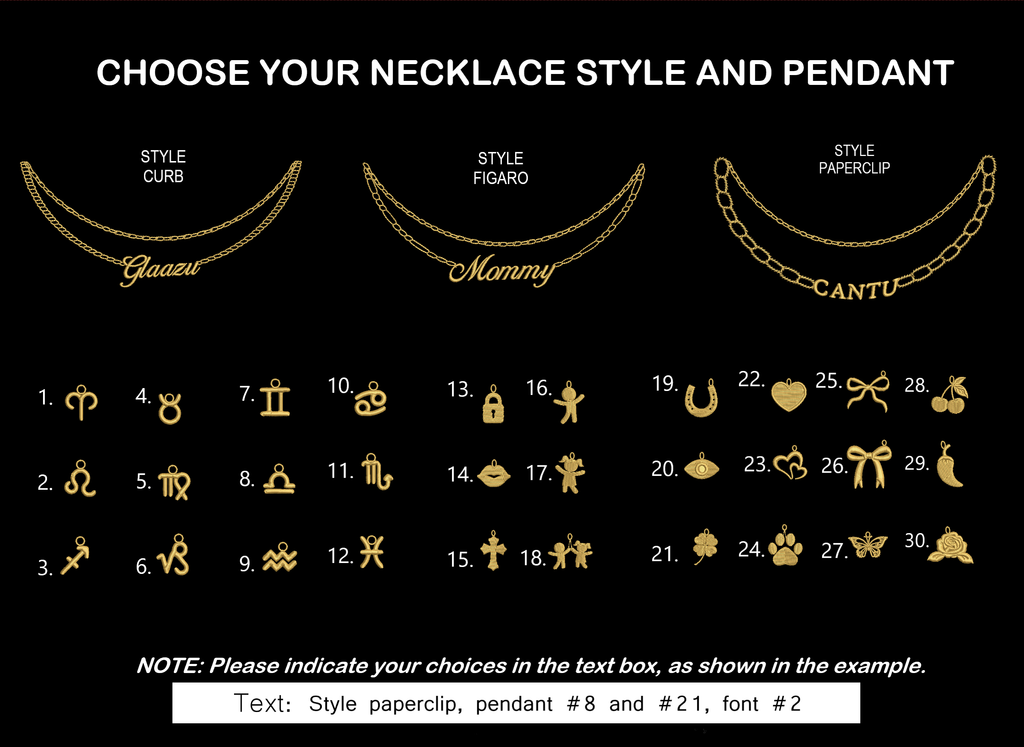 A1-Custom Embroidery             Necklace and Pendant