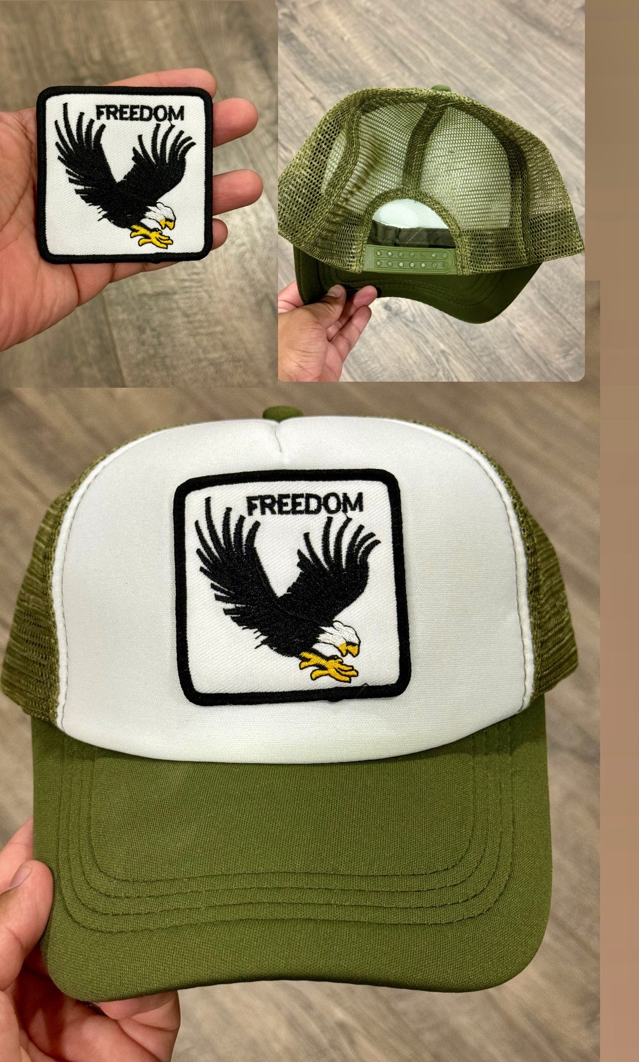 A1- Adult Foam trucker hat + Embroidery patch