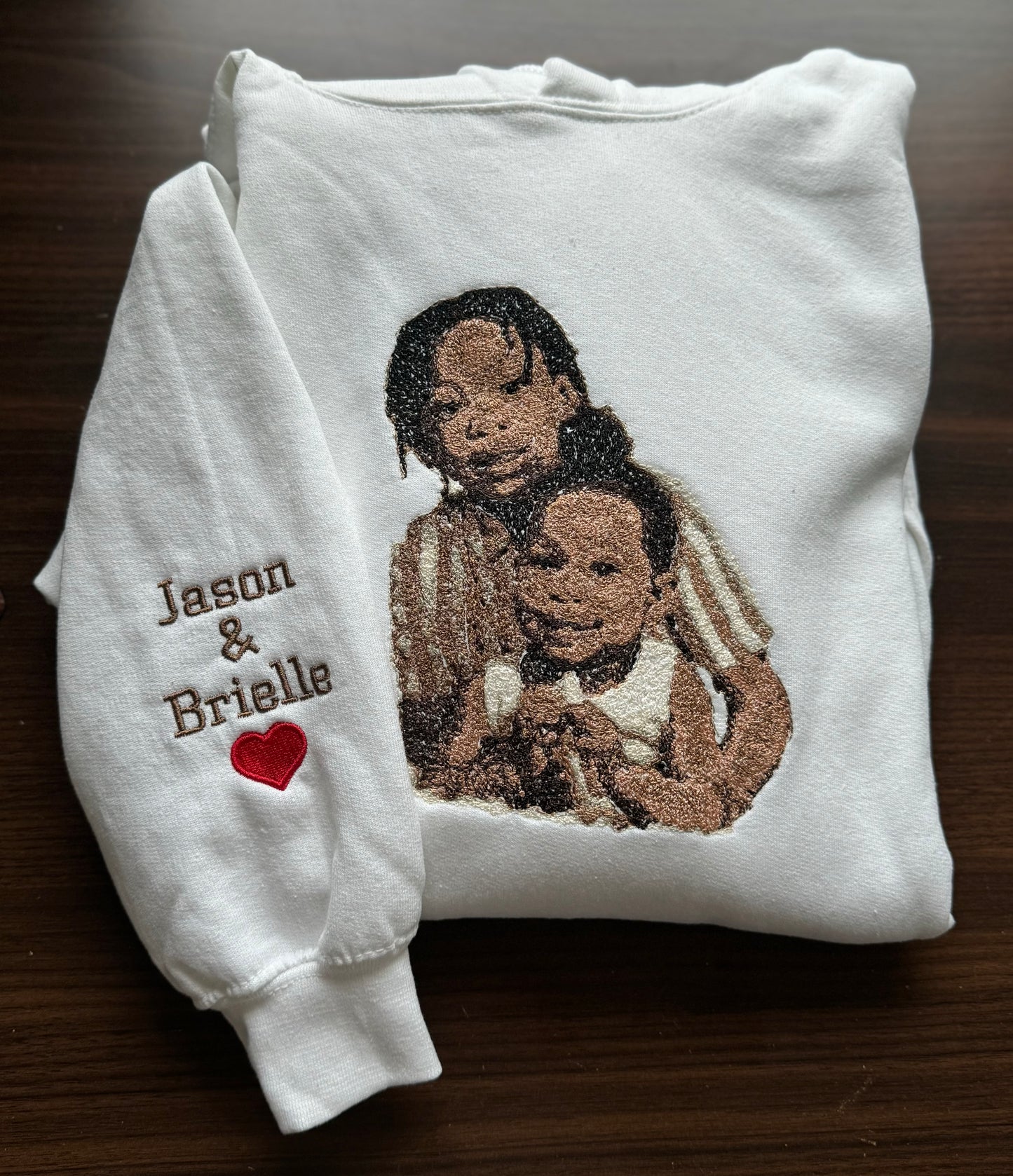 A1- Custom Embroidered Family Portrait Hoodie