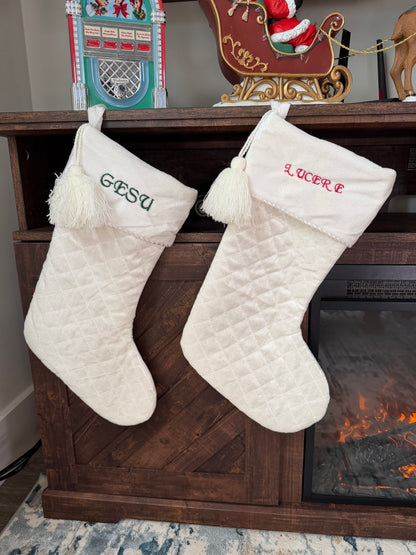 A- Personalized Christmas stocking/boot