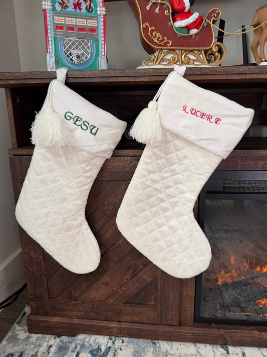 A- Personalized Christmas stocking/boot