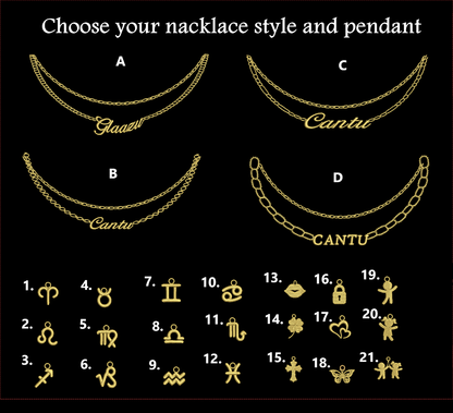 A1-Custom Embroidery             Necklace and Pendant